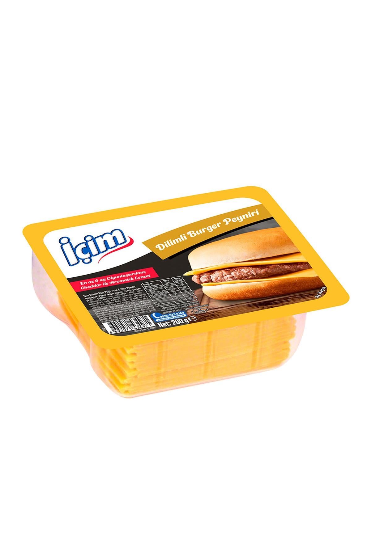 ULK. İÇİM BURGER DİLİMLİ PEYNİR 200 GR