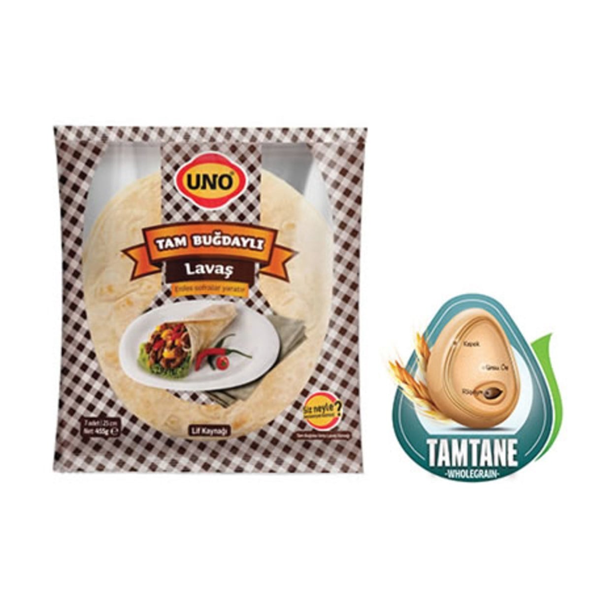 UNO TAM BUĞDAYLI LAVAŞ 455 GR