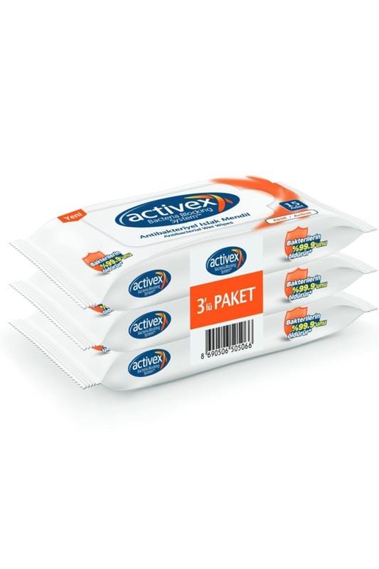 ACTİVEX AKTİF  ANTİBAKTERİYEL ISLAK MENDİL 15 ADET
