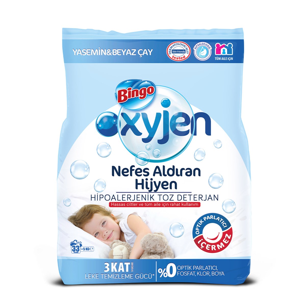 BİNGO OXYJEN YASEMIN BEYAZ ÇAY TOZ DETERJAN 4KG