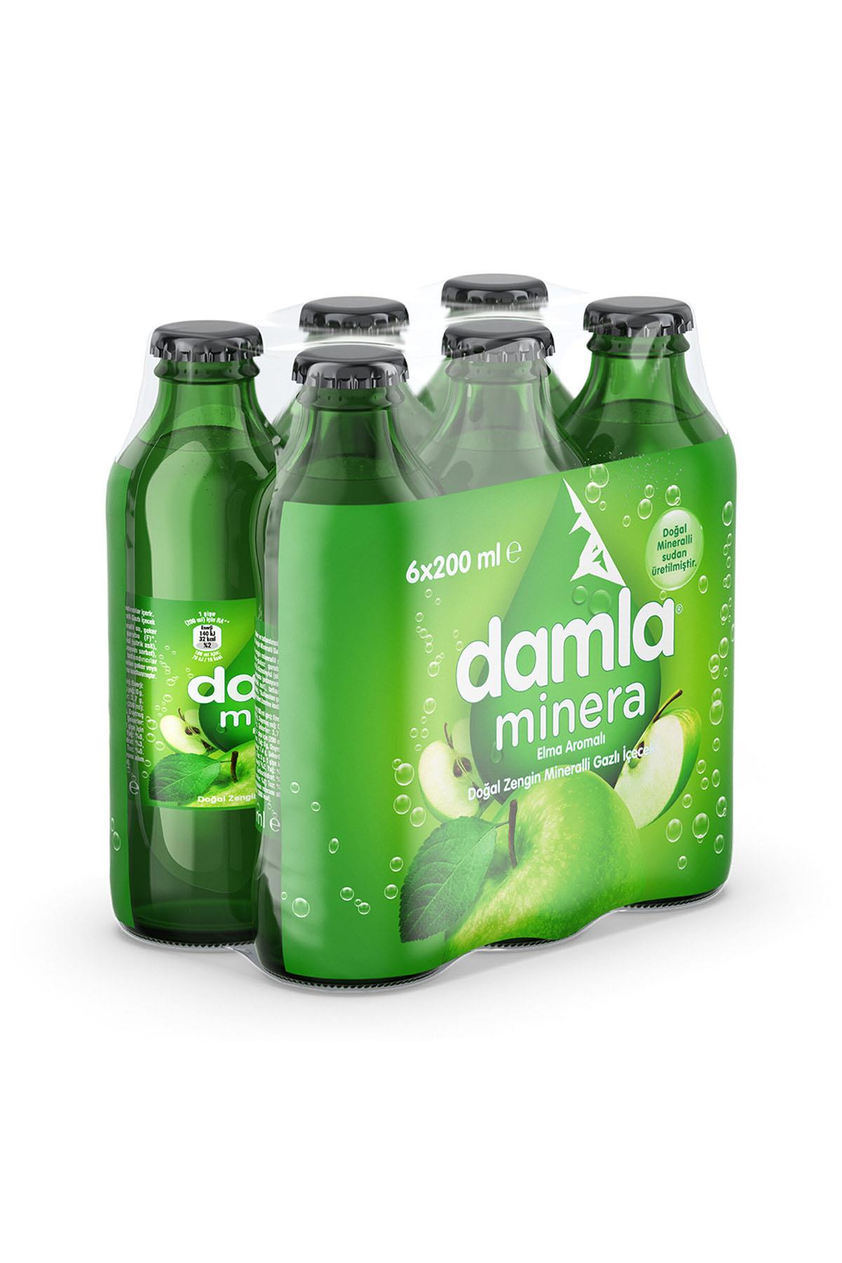 DAMLA MİNERA ELMALI GAZLI İÇECEK 6 LI