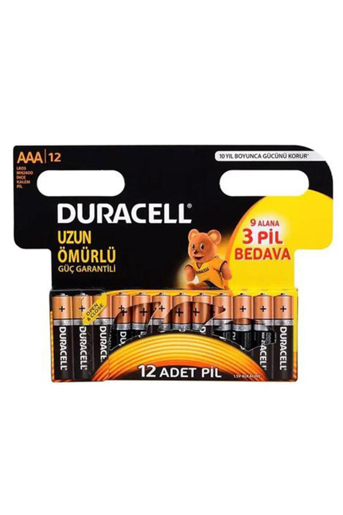 DURACELL 12Lİ İNCE KALEM PİL