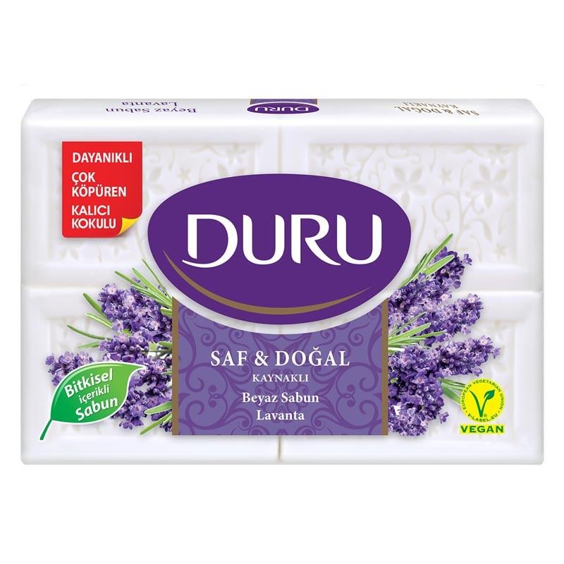 DURU SAF VE DOĞAL LAVANTA SABUN 4LÜ