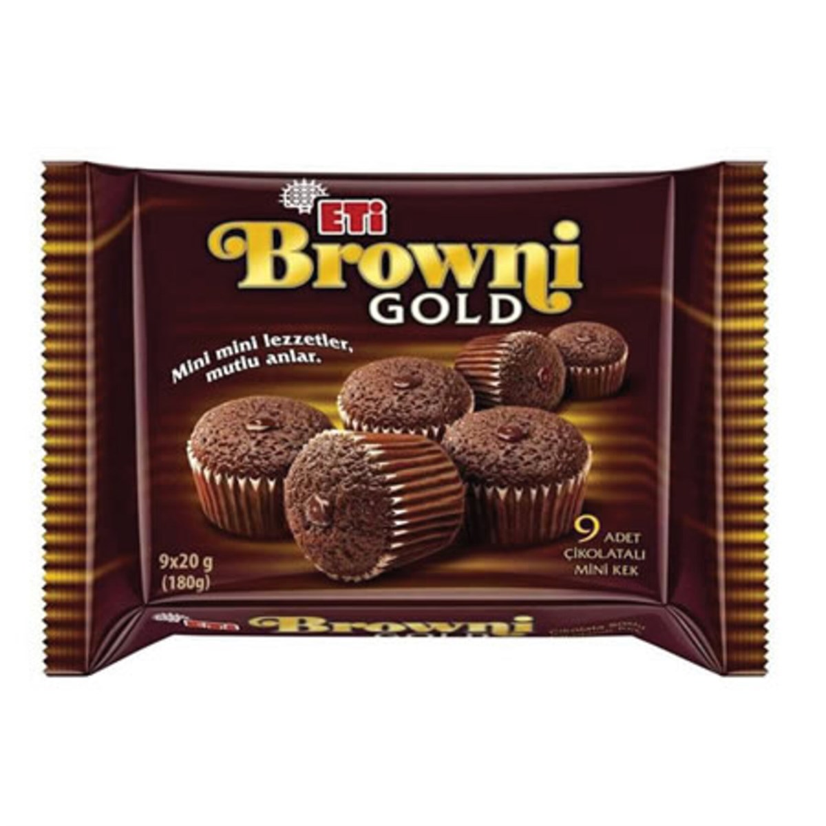 ETI BROWNI GOLD ÇİK.MİNİ KEK 9 ADET 180 GR