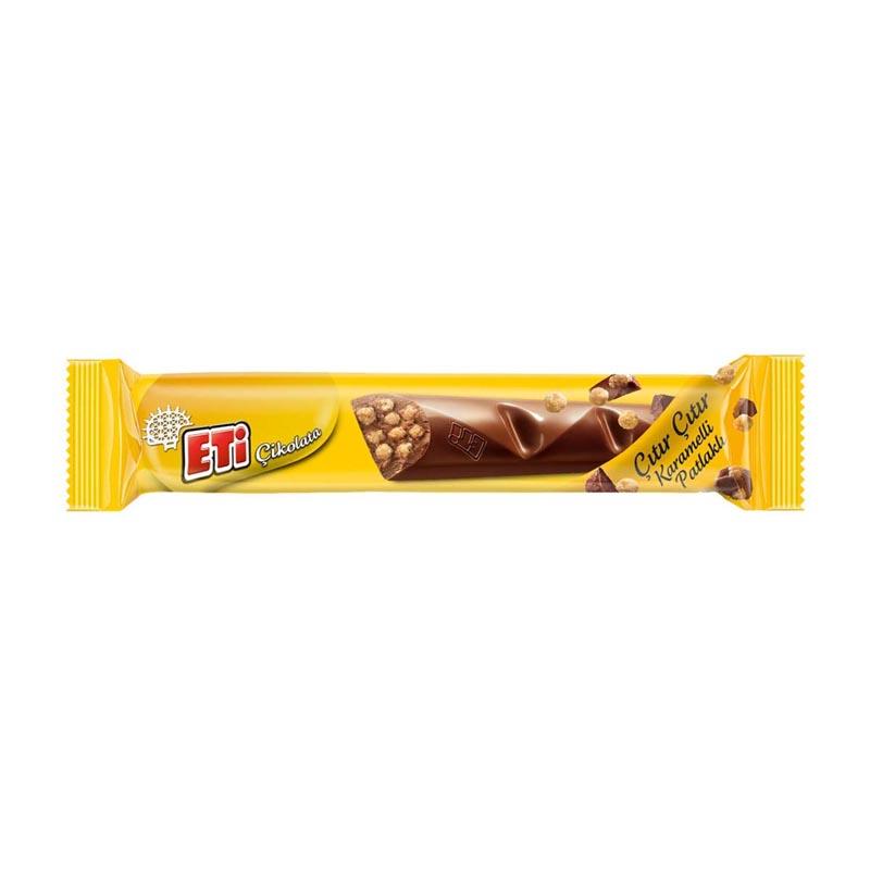 ETİ ÇITIR ÇITIR KARAMEL PATLAKLI ÇİKOLATA 15 GR