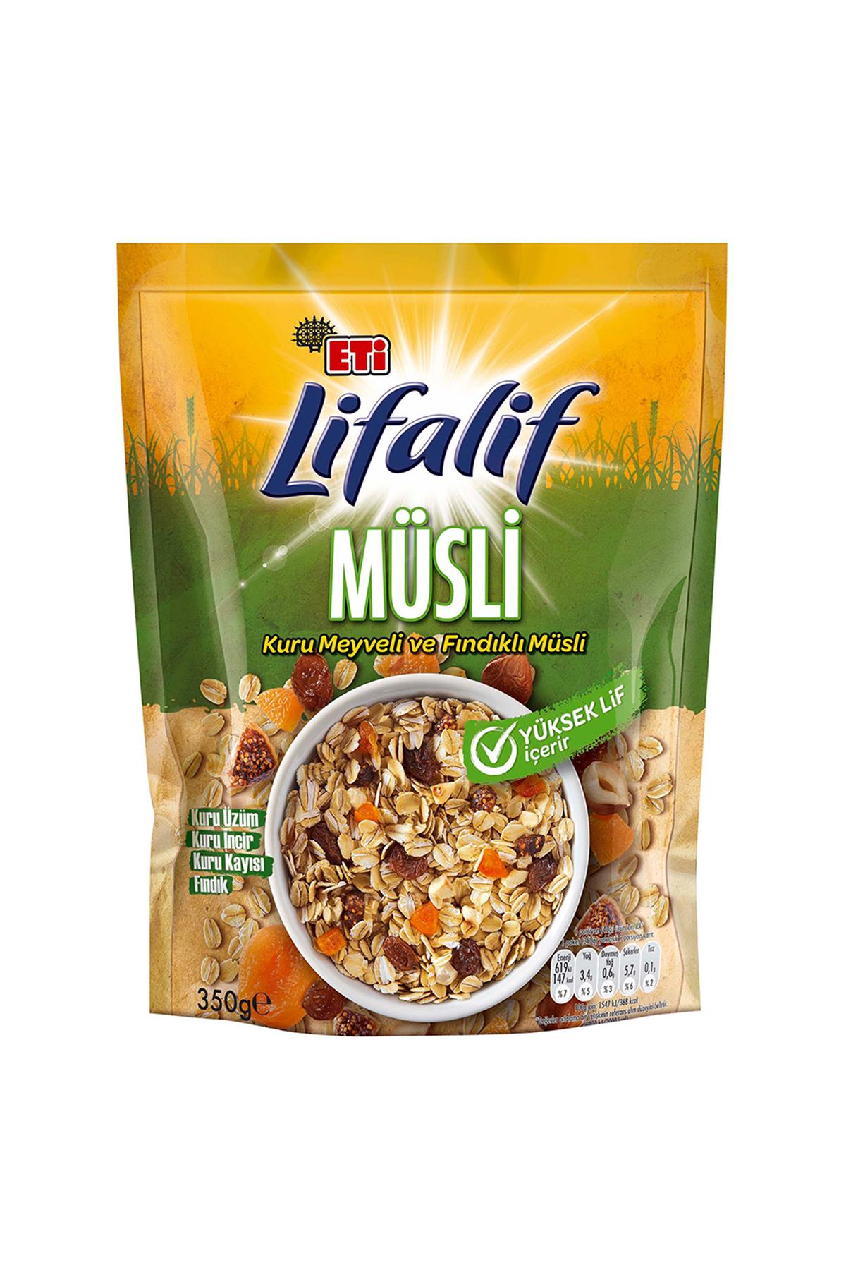 ETI LİFALİF KURU MEYVELİ VE FINDIKLI MÜSLİ 350GR