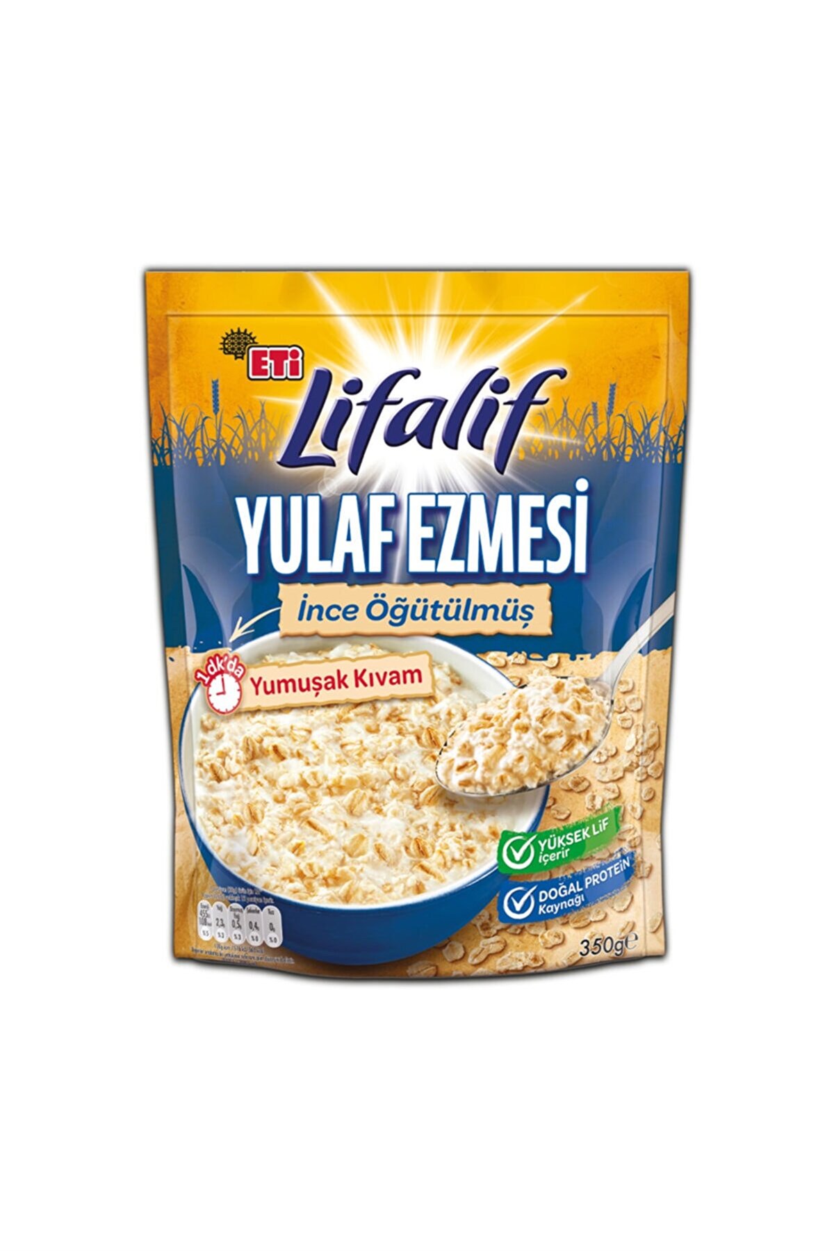 ETİ LİFALİF YULAF EZMESİ İNCE ÖĞÜTÜLMÜŞ 350G