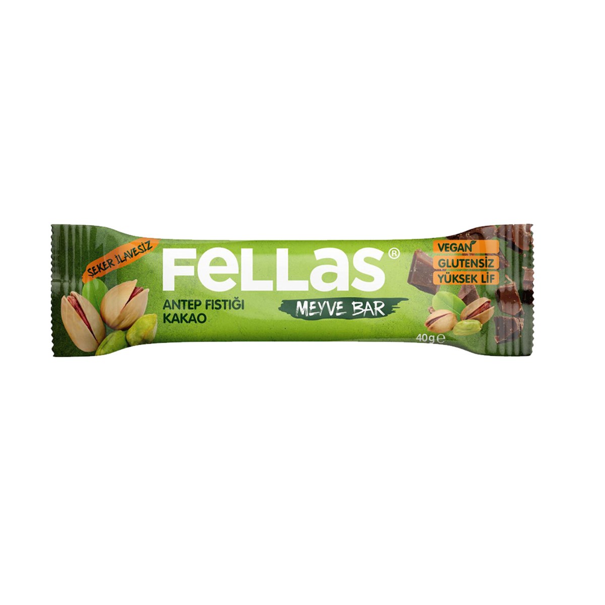 FELLAS MEYVE BAR ANTEP FISTIĞI KAKAO 40 GR