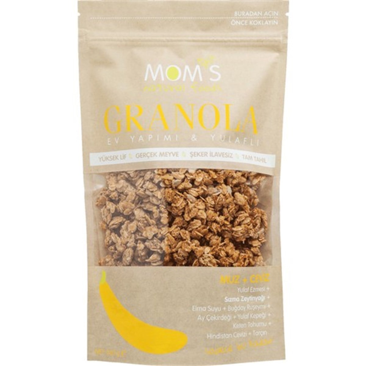GRANOLA EV YAPIMI YULAFLI MUZ+CEVİZ 360 GR