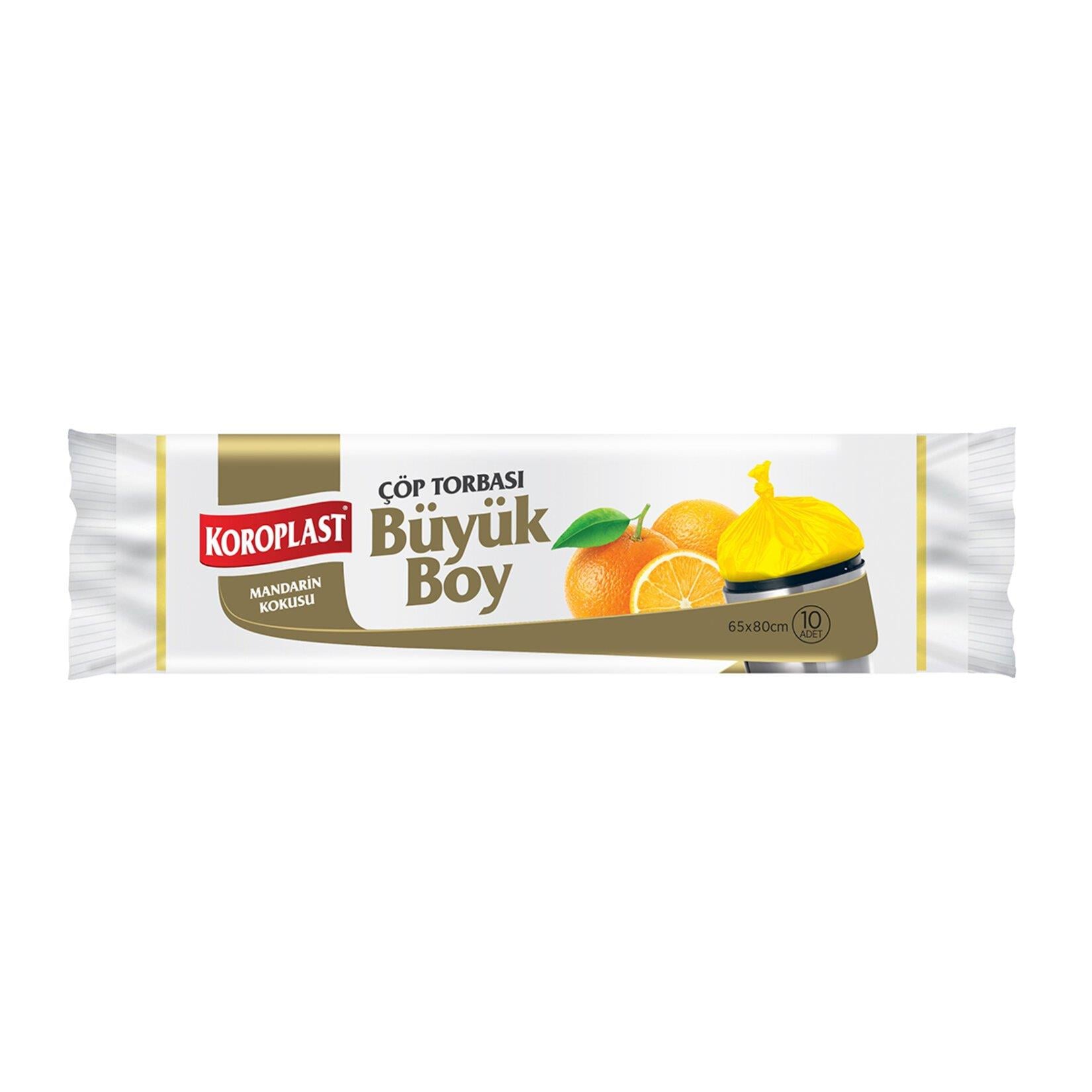 KOROPLAST MANDARİN KOKULU BÜYÜK BOY ÇÖP POŞ. 10LU