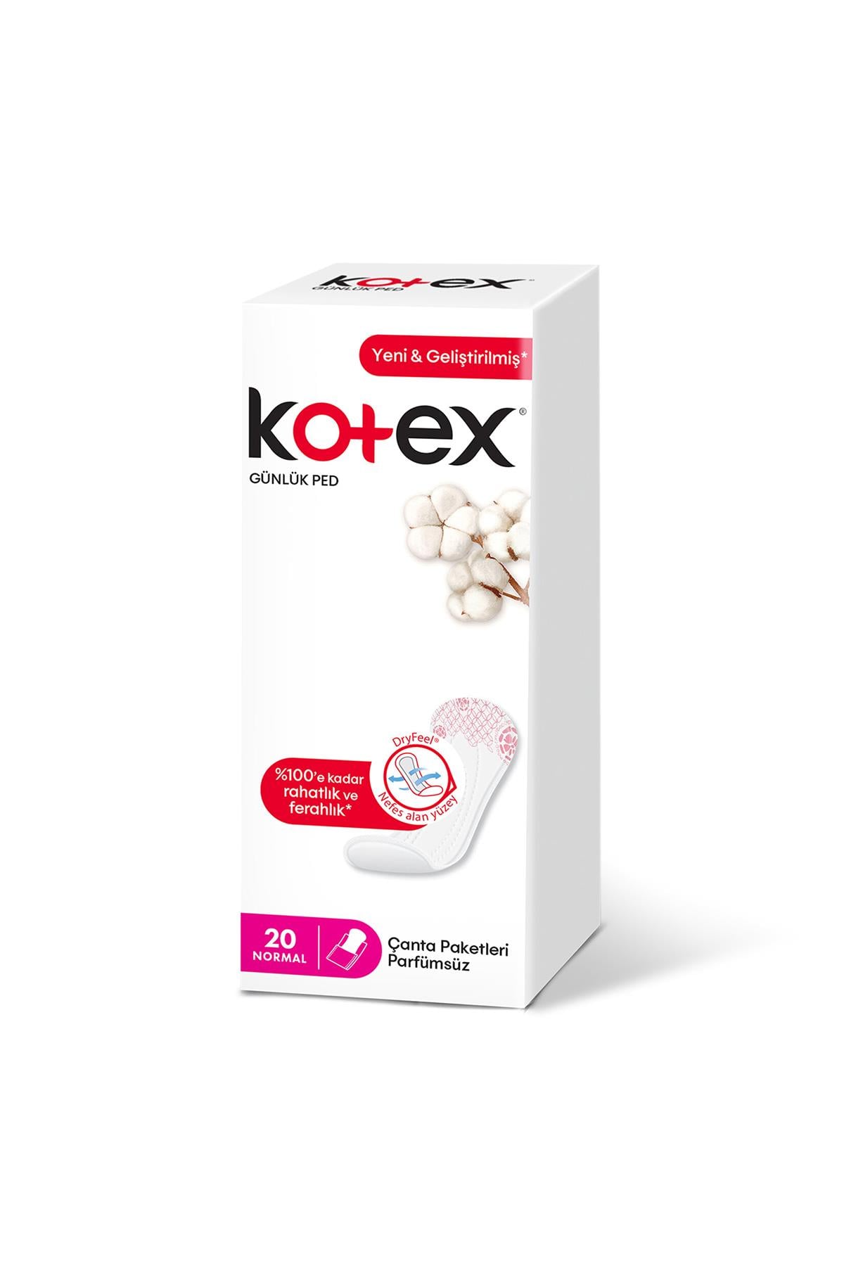 KOTEX 20`LI GUNLUK PED NORMAL