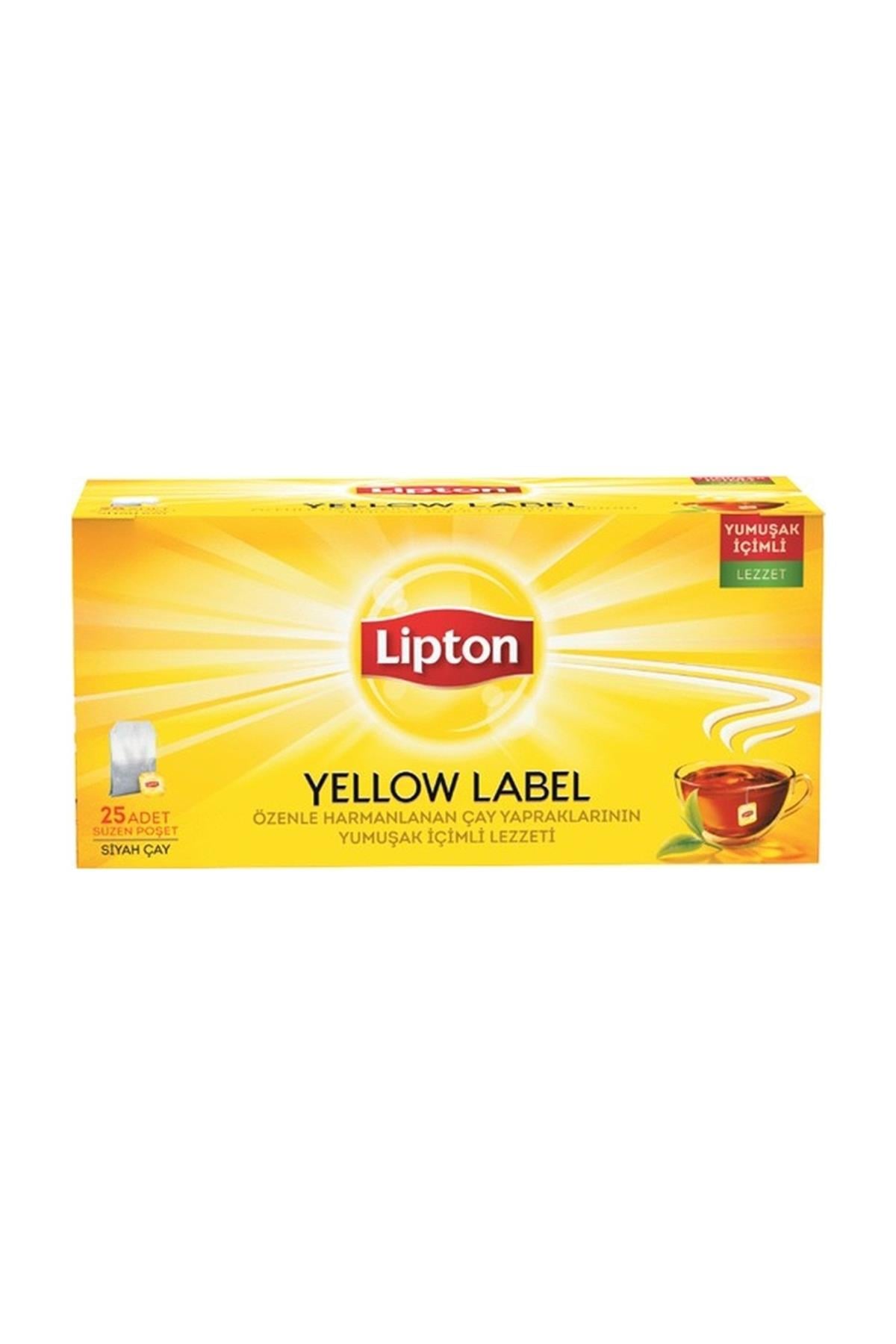 LIPTON YELLOW LABEL TEA 25 BARDAK POSET ÇAY