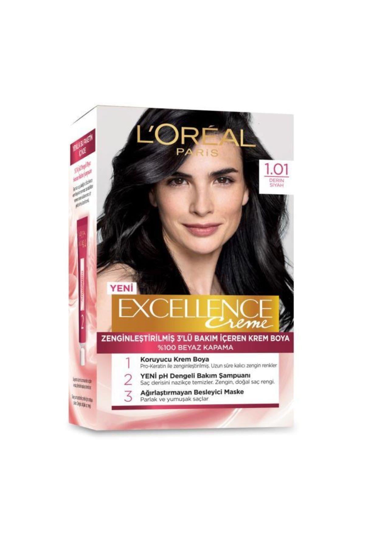 LOREAL EXCELLENCE 1.01 DERİN SİYAH 192ML