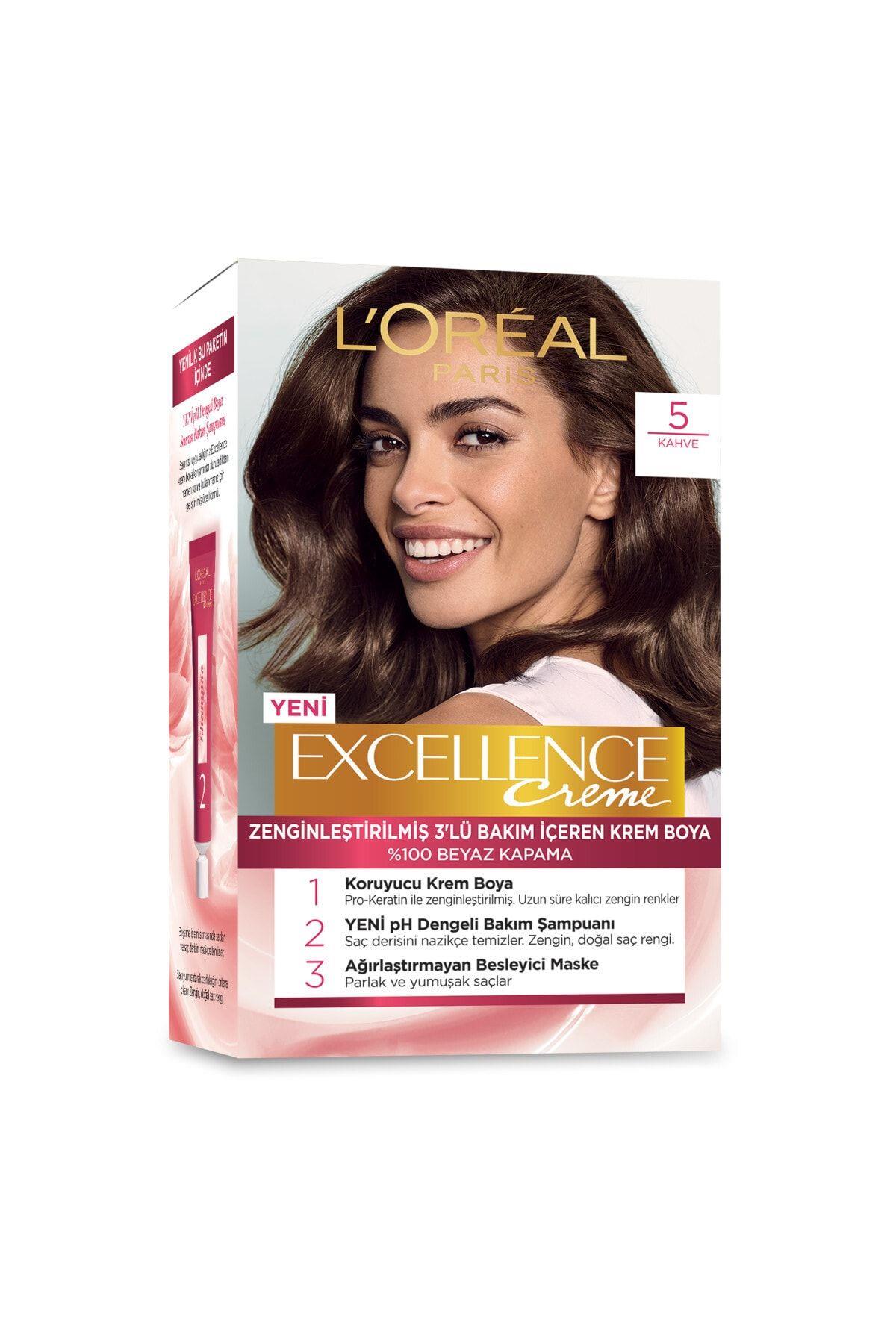 LOREAL EXCELLENCE CREME SAÇ BOYASI 5 KAHVE 
