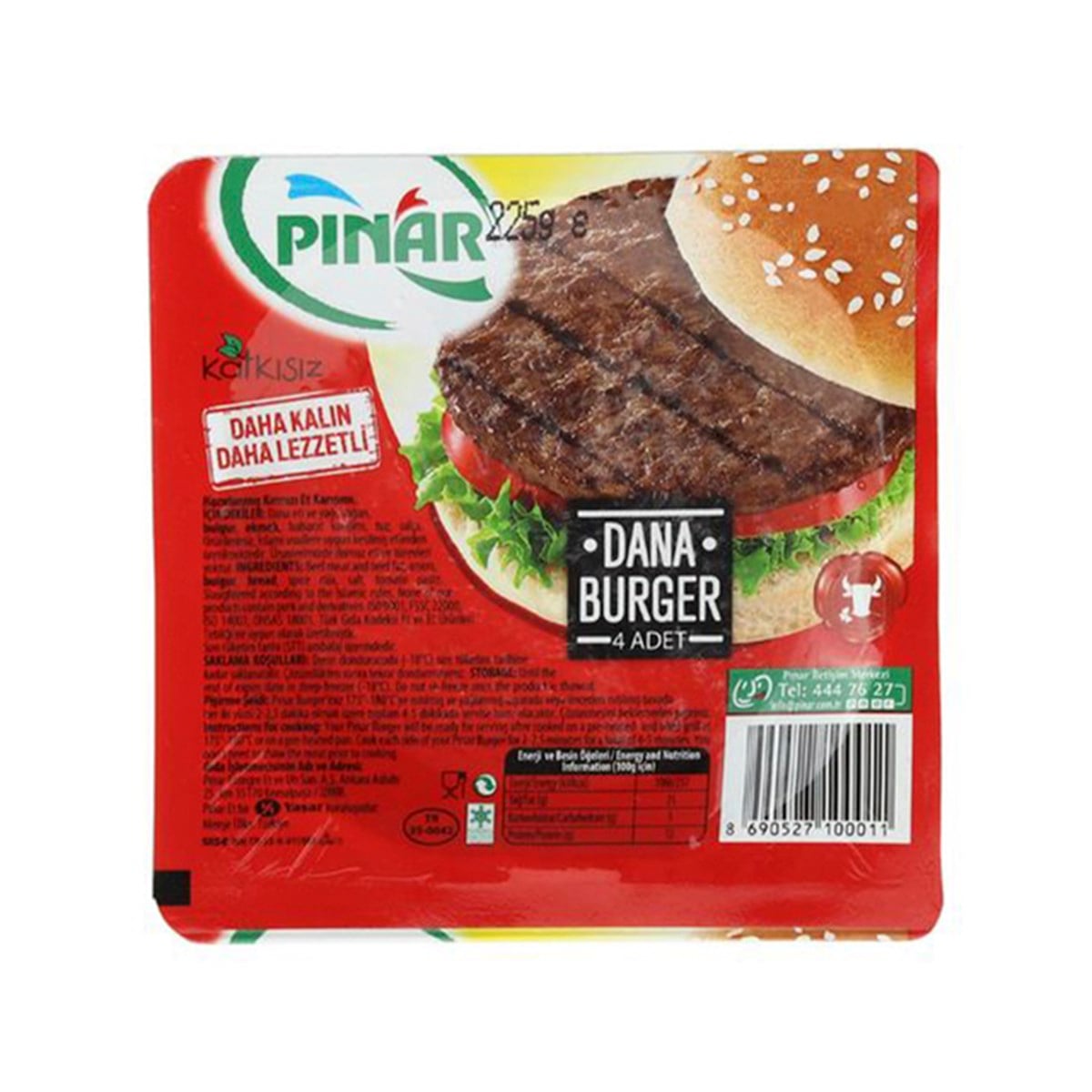 PINAR BURGER 225GR