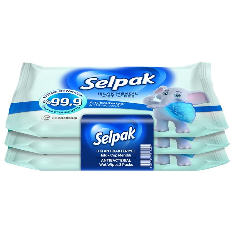 SELPAK KLASİK ISLAK CEP MENDİL 3LÜ