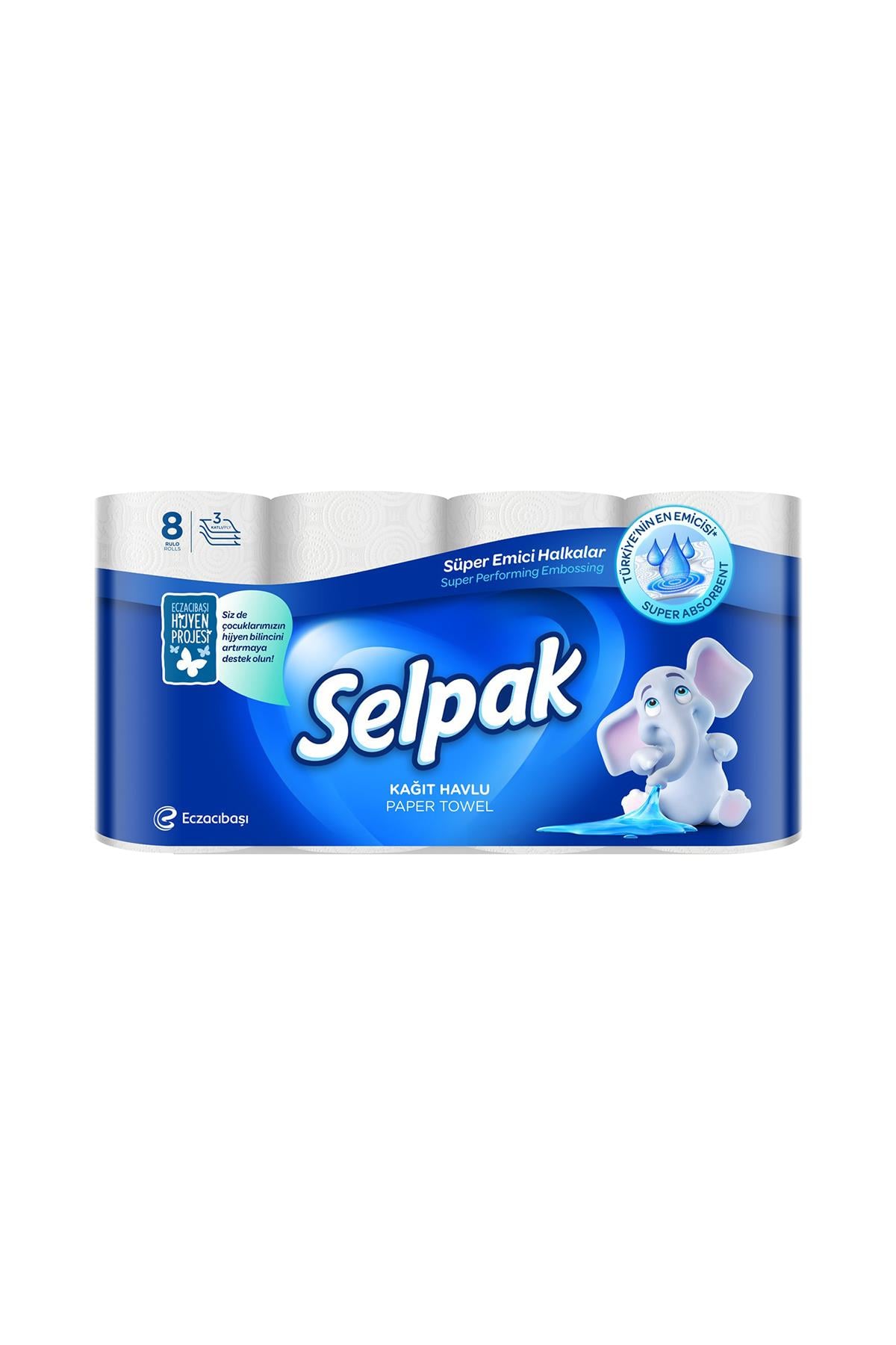 SELPAK SÜPER EMİCİ KAĞIT HAVLU 8Lİ