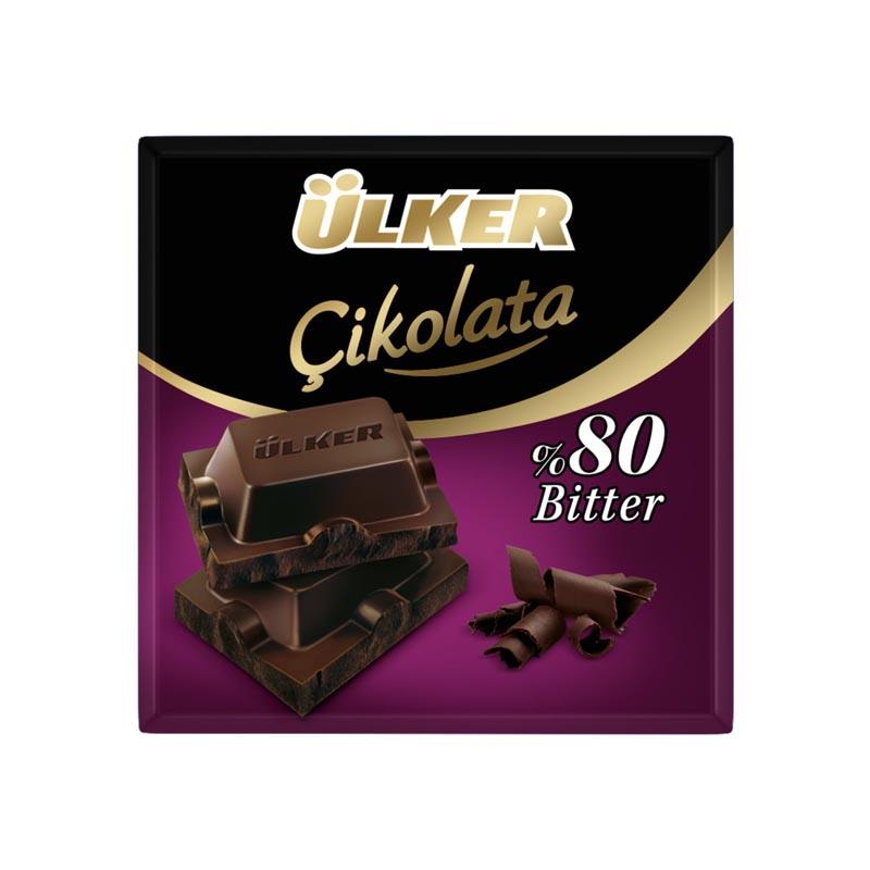 ÜLKER ÇİKOLATA %80 BİTTER 60GR