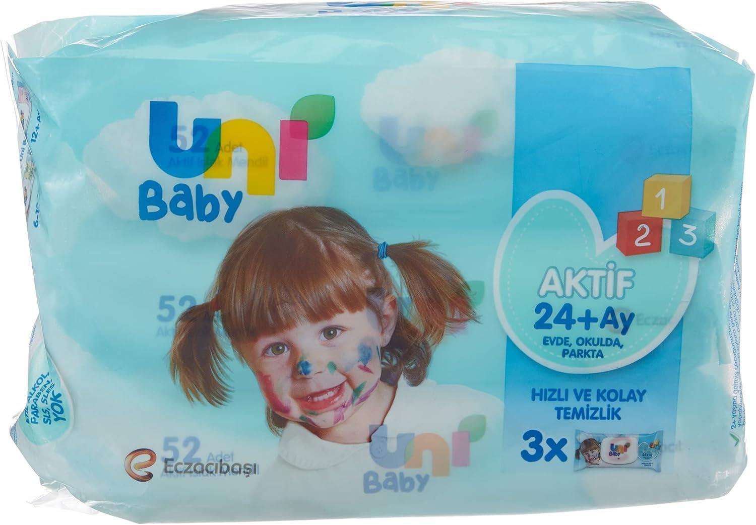 UNI BABY ISLAK MENDİL PARFÜMSÜZ 3 LÜ