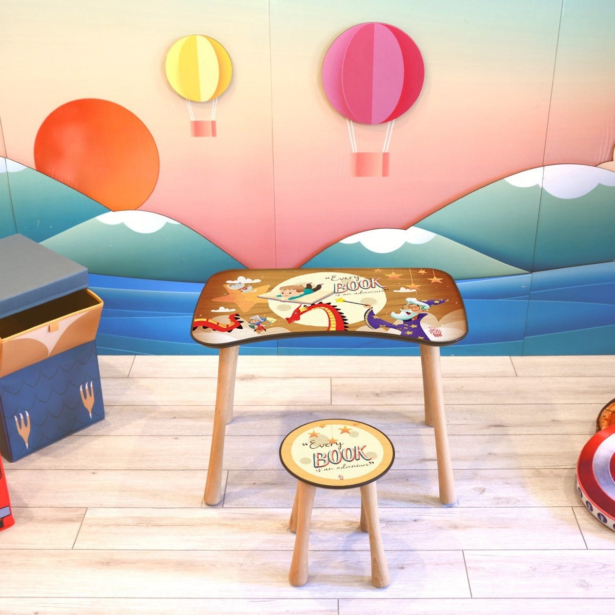 BACK TO SCHOOL TABURELİ MASA SETİ ERKEK (2-4 YAŞ)