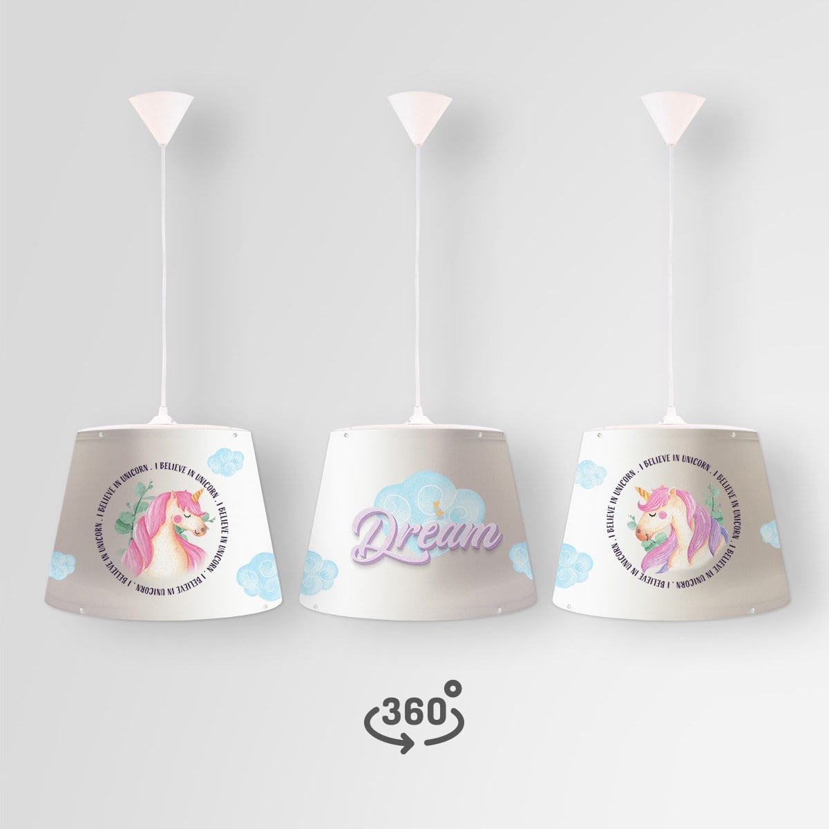 BELIEVE UNICORN KONİK SARKIT AYDINLATMA (LARGE)
