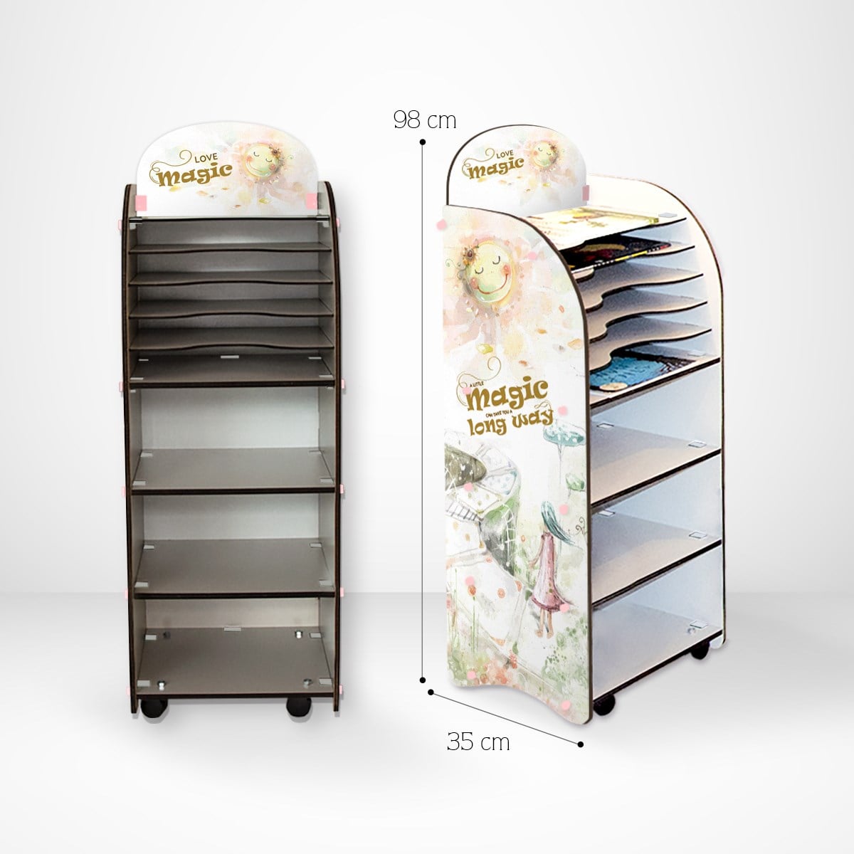 CASTLE LOU KİTAPLIK - SEPERATÖRLÜ