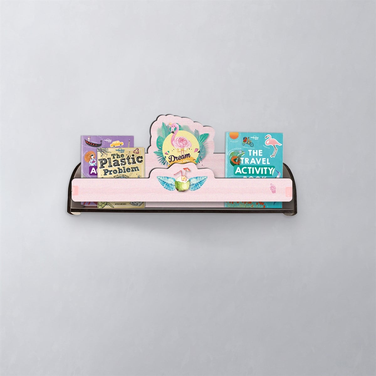 FLAMİNGOLAR TEKLİ DUVAR RAFI