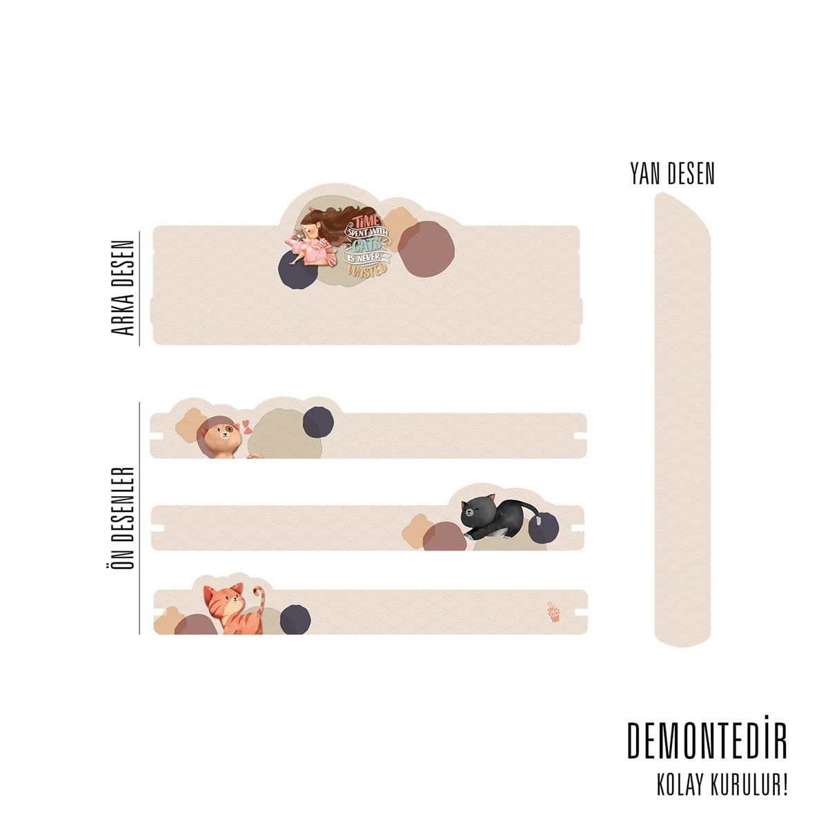 PETTING ÜÇLÜ DUVAR RAFI