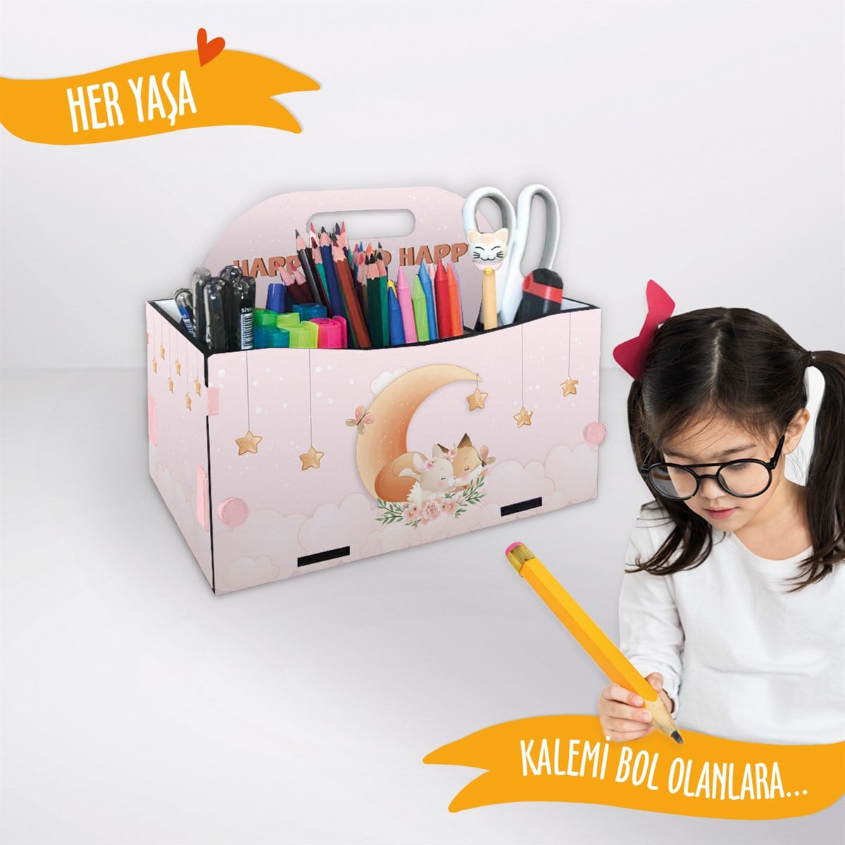 POPCORN KALEMLİK ORGANİZER FOX&BUNNY