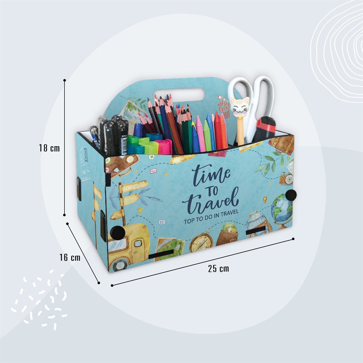 POPCORN KALEMLİK ORGANİZER WORLD MAP ERKEK