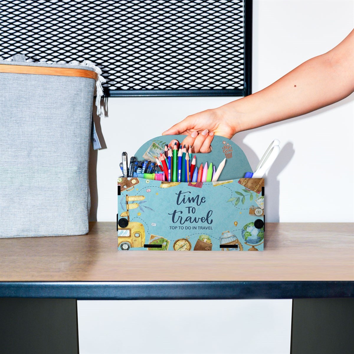 POPCORN KALEMLİK ORGANİZER WORLD MAP ERKEK