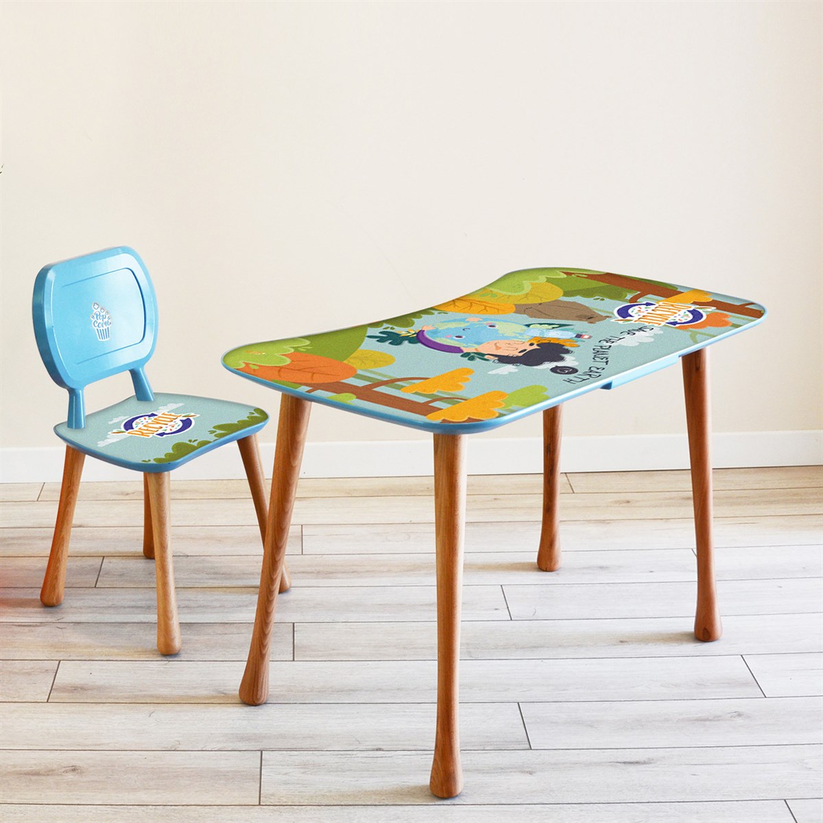 Recycle Board Erkek Çalışma Masa Seti (5-9 Yaş)