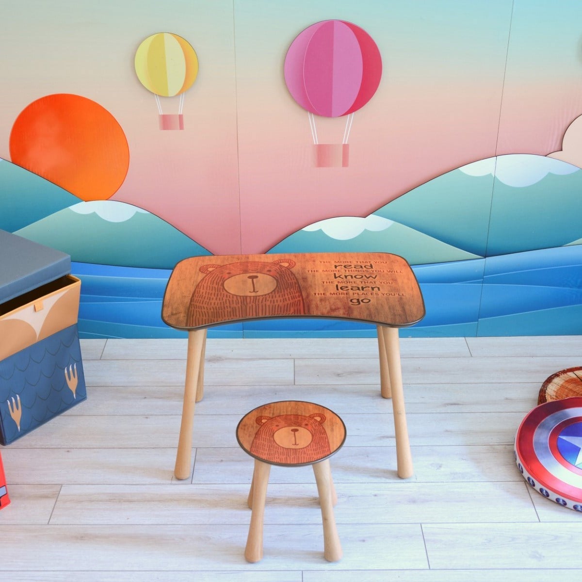 THE BEAR TABURELİ MASA SETI (2-4 YAŞ)