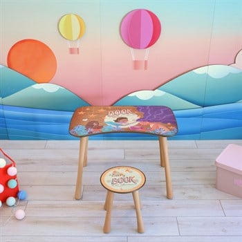 BACK TO SCHOOL TABURELİ MASA SETİ KIZ (2-4 YAŞ)