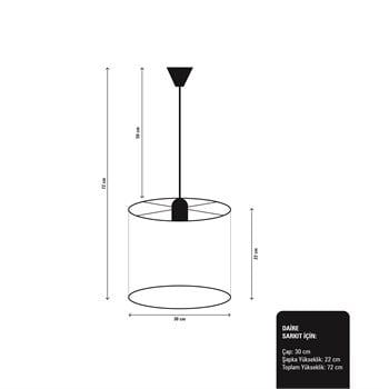 COTTON CANDY DAİRE SARKIT AYDINLATMA (LARGE)