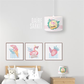 FLAMINGOLAR DAİRE SARKIT AYDINLATMA (LARGE)