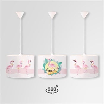 FLAMINGOLAR DAİRE SARKIT AYDINLATMA (LARGE)