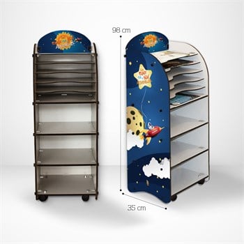 GEZEGENLER LOU KİTAPLIK - SEPERATÖRLÜ