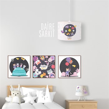 GIRL IN SPACE DAİRE SARKIT AYDINLATMA (LARGE)