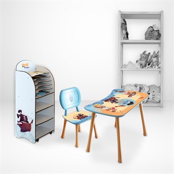 KORSAN LOU KİTAPLIK - SEPERATÖRLÜ