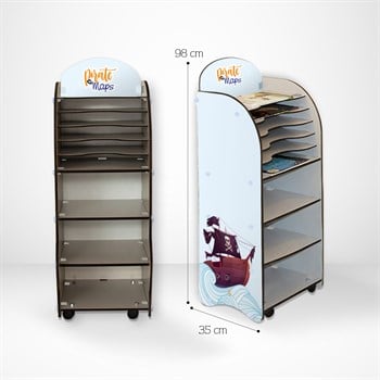 KORSAN LOU KİTAPLIK - SEPERATÖRLÜ