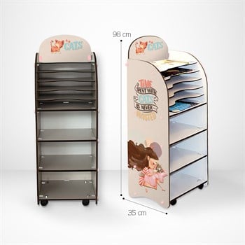 PETTING KİTAPLIK - SEPERATÖRLÜ