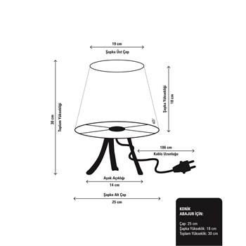 PETTING KONİK ABAJUR