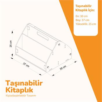 POPCORN TAŞINABİLİR KİTAPLIK DİNO
