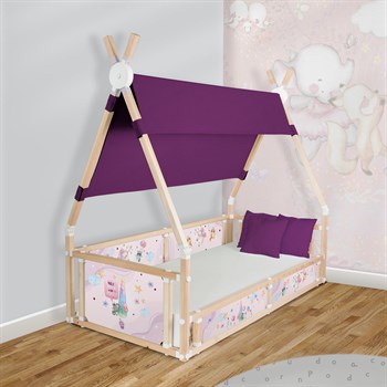 UNICORN  MOR ÇADIRLI CAMPY MONTESSORI YATAK