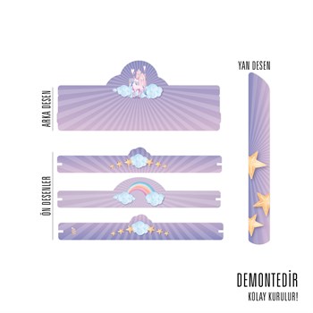 UNICORN ÜÇLÜ DUVAR RAFI