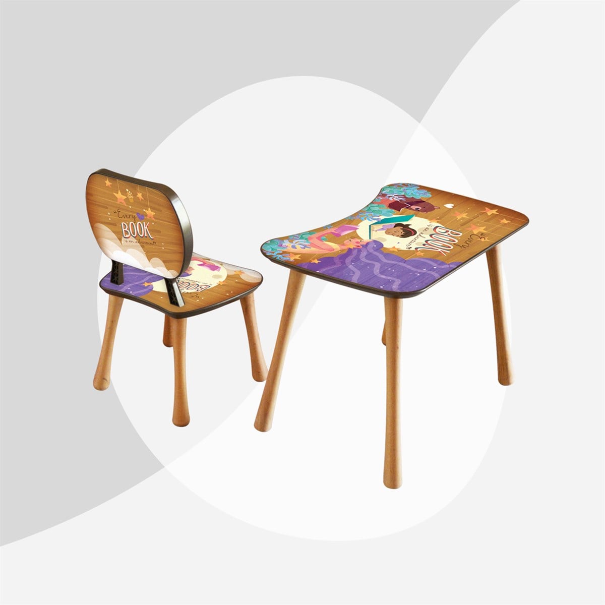 Back to School Sandalyeli Aktivite Masa Seti (2-4 Yaş)