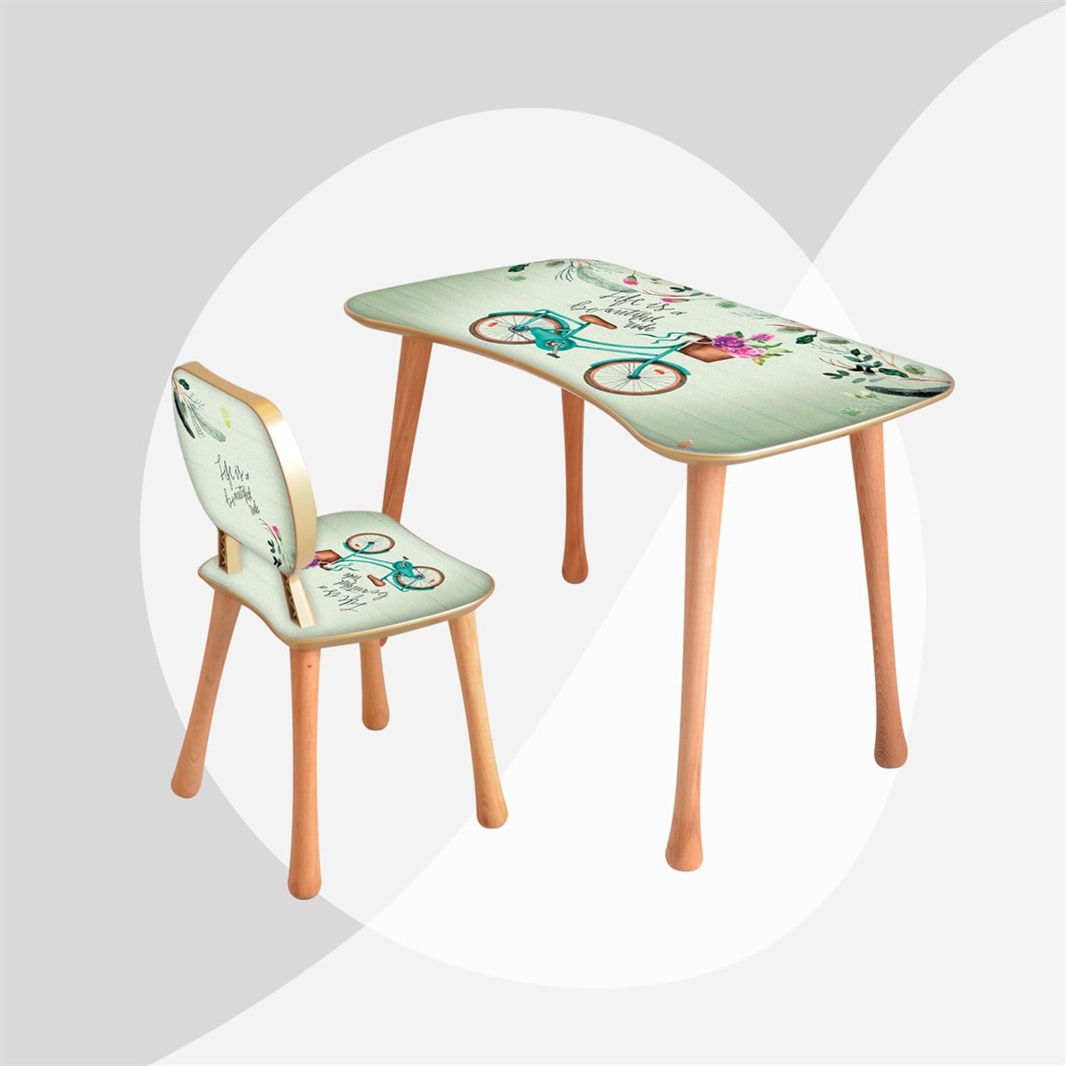 Bisiklet Çalışma Masa Seti (5-9 Yaş)