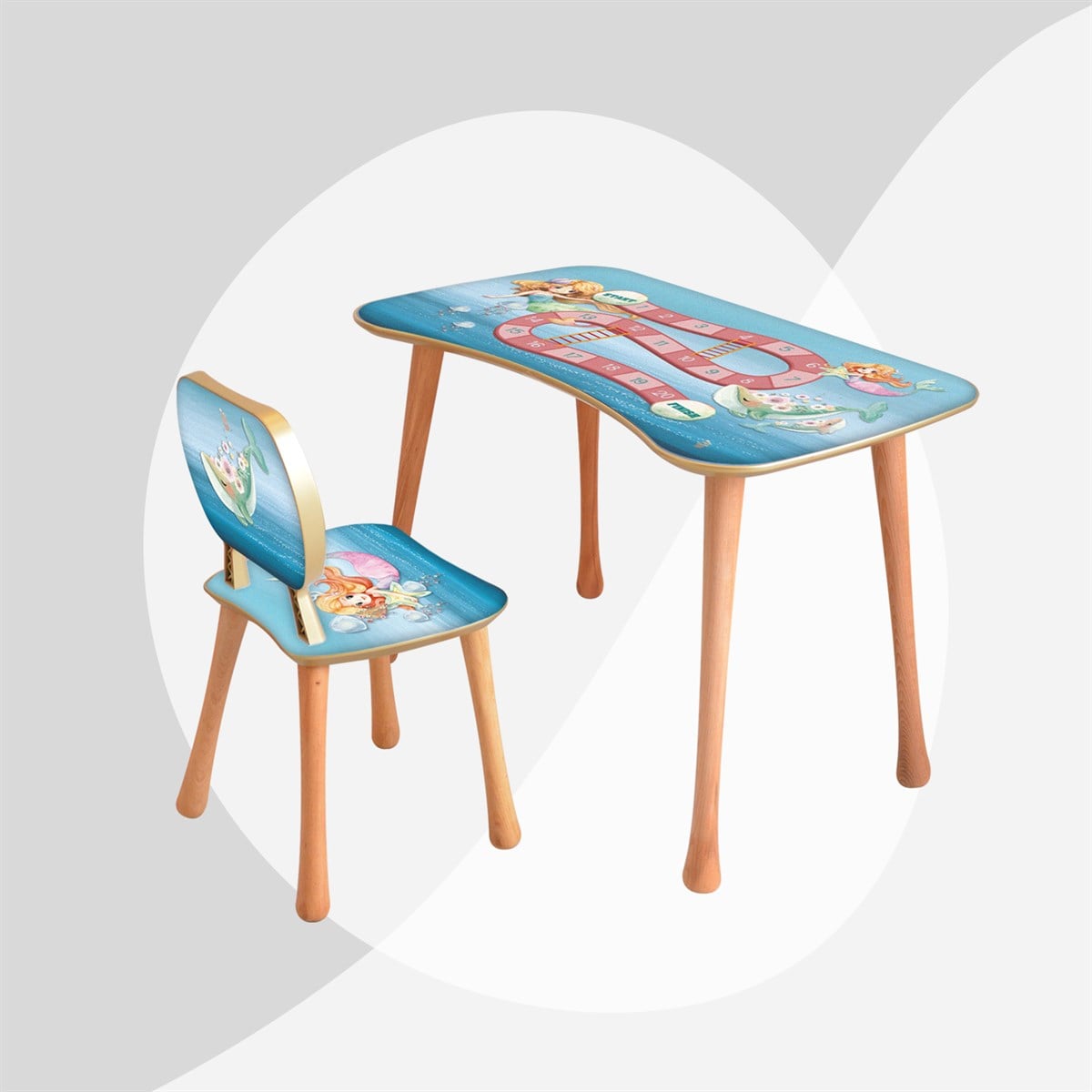 Denizkızı Board Çalışma Masa Seti (5-9 Yaş)
