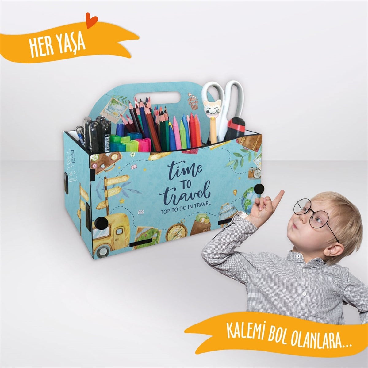 POPCORN KALEMLİK ORGANİZER WORLD MAP ERKEK